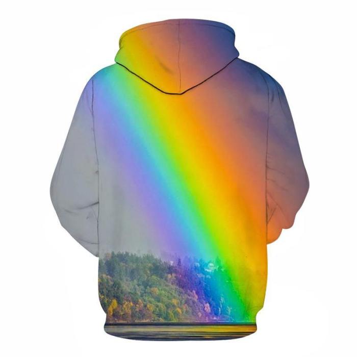 Colorful Rainbow 3D Hoodie Sweatshirt Pullover