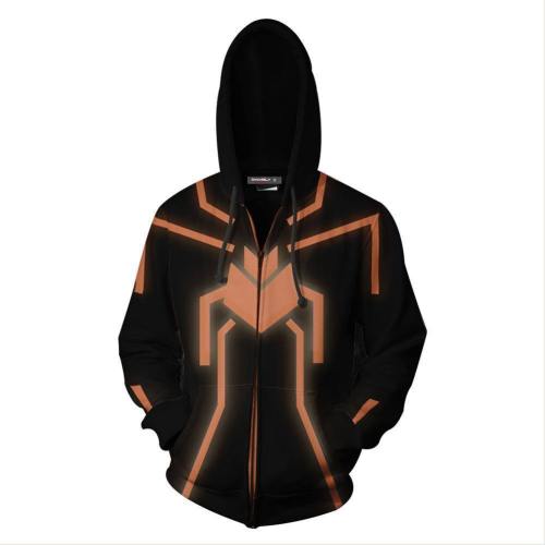 Unisex Hoodies Spider-Man Zip Up 3D Print Jacket Sweatshirt