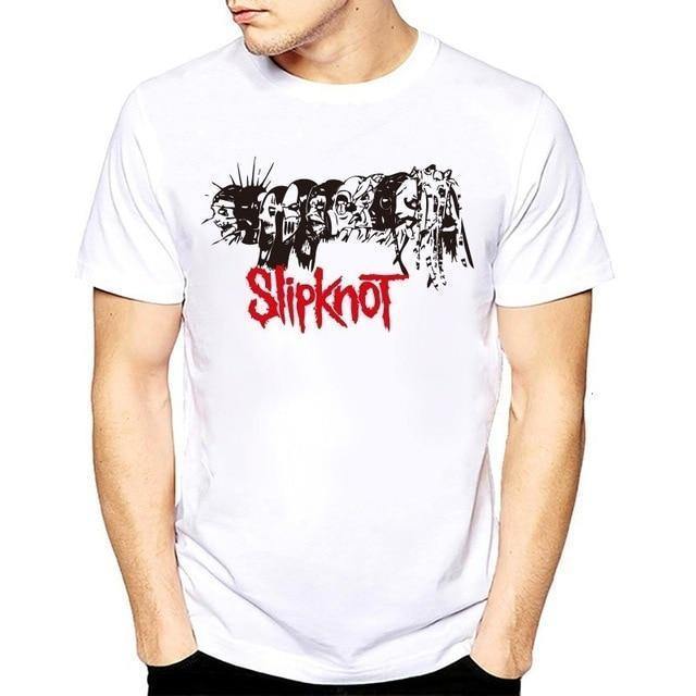 Slipknot Pingu T Shirts Men Short Sleeve Hip Hop Rock T-Shirt Punk T-Shirt Slipknot Pentagrama Womens Summer Tops And Blouses