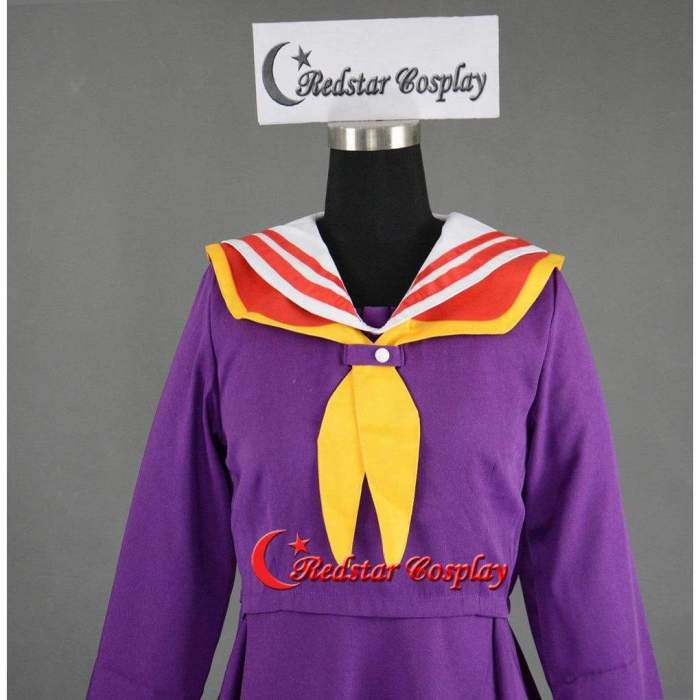 No Game No Life Cosplay Dress Shiro Costume Purple Sailor Uniform Custom In Any Size