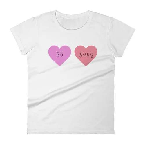  Go Away  Women'S Short Sleeve T-Shirt (White)