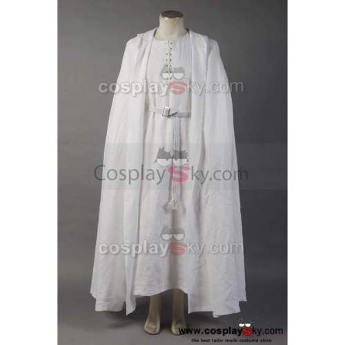 The Lord Of The Rings Gandalf Costume White Robe Cape