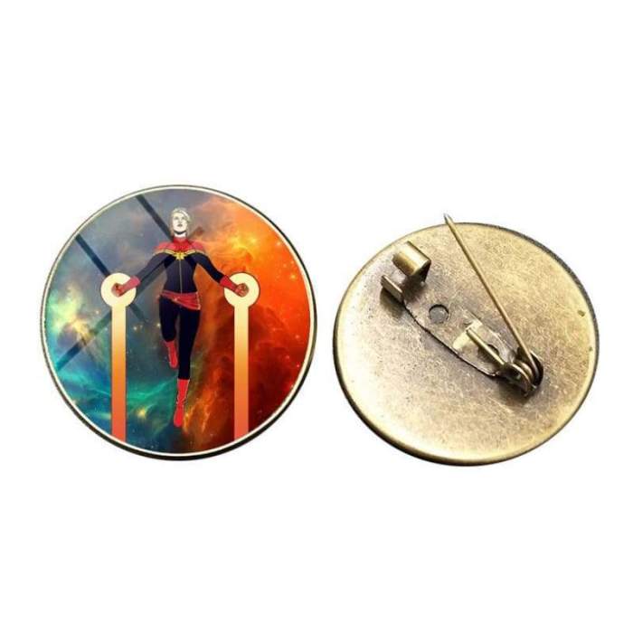 Captain Marvel Glass Gems Lapel Pin Set - 6-Pack