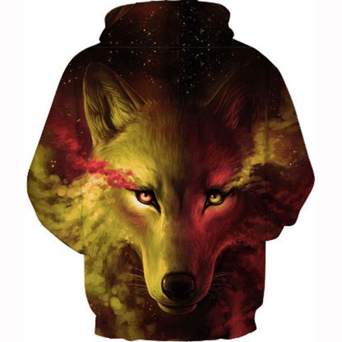 Wolf Long Sleeves 3D Printed Hoodie Sweatshirt