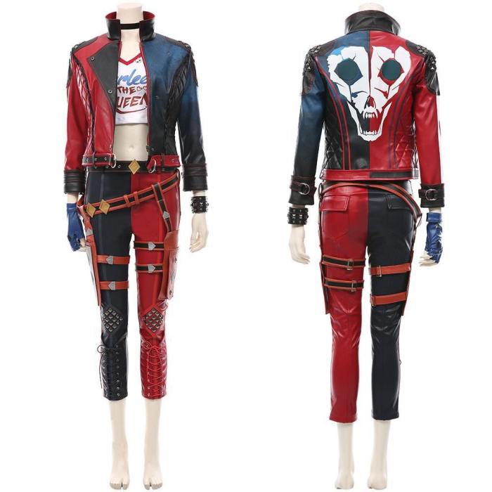Suicide Squad: Kill The Justice League-Harleen Quinzel T-Shirt Pants Outfits Halloween Carnival Suit Cosplay Costume