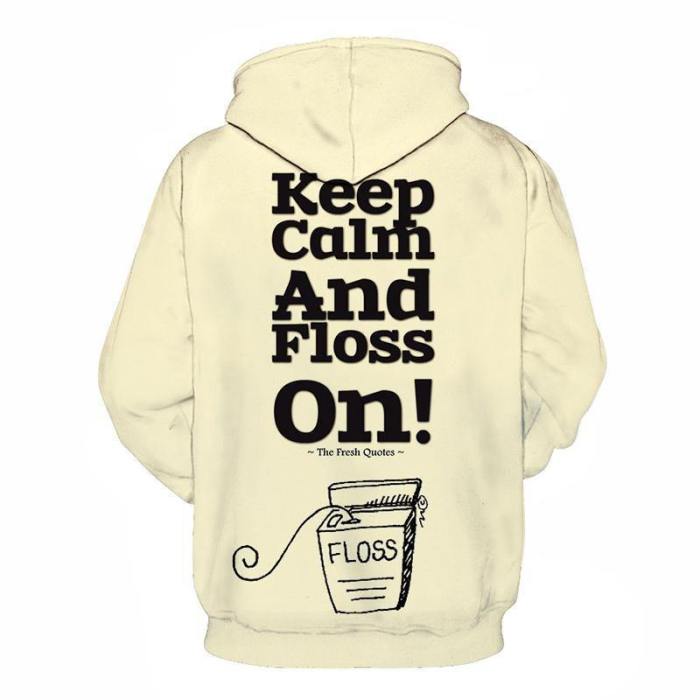Floss On Dentist 3D Hoodie Sweatshirt Pullover