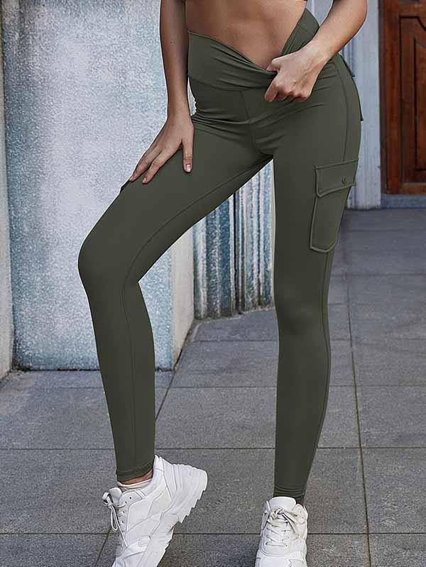 Women High Waisted Yoga Leggings With Pockets