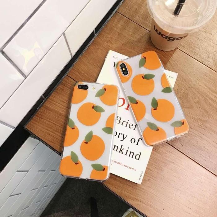 Fruity Orange Clear Phone Case