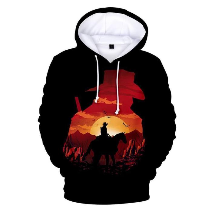 Fashion Red Dead Redemption 2 3D Hoodies Pullover