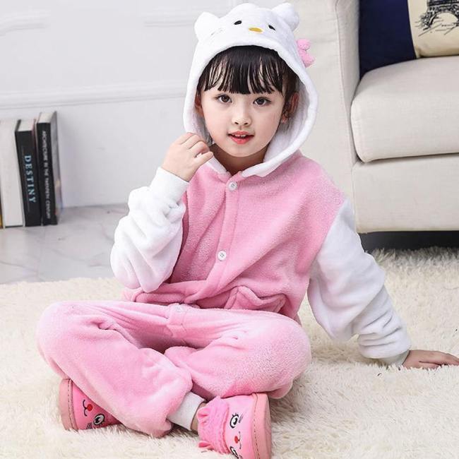Child Romper Kitty Cat Costume For Kids Onesie Pajamas For Girls Boys