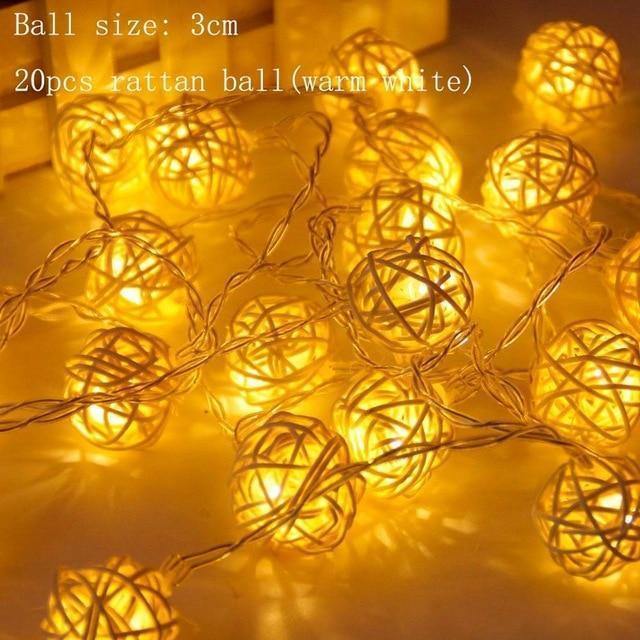 5M Led Copper Wire String Lights Romantic Wedding Fairy Light Decoration Aa Battery