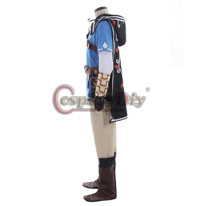 The Legend of Zelda Breath of the Wild Link Cosplay Costume Adult Men Halloween Costumes Cape Outfit Custom Made J10