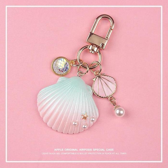 Cute Elegant 3D Seashell Apple Airpods Protective Case Cover