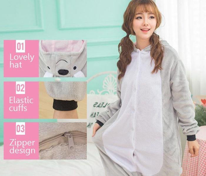 [22 Styles] Unicorn Monokuma Brown Bear Blue Shark Sloth Pajamas Pokemon Lemur Animal Kigurumi Onesies Cosplay