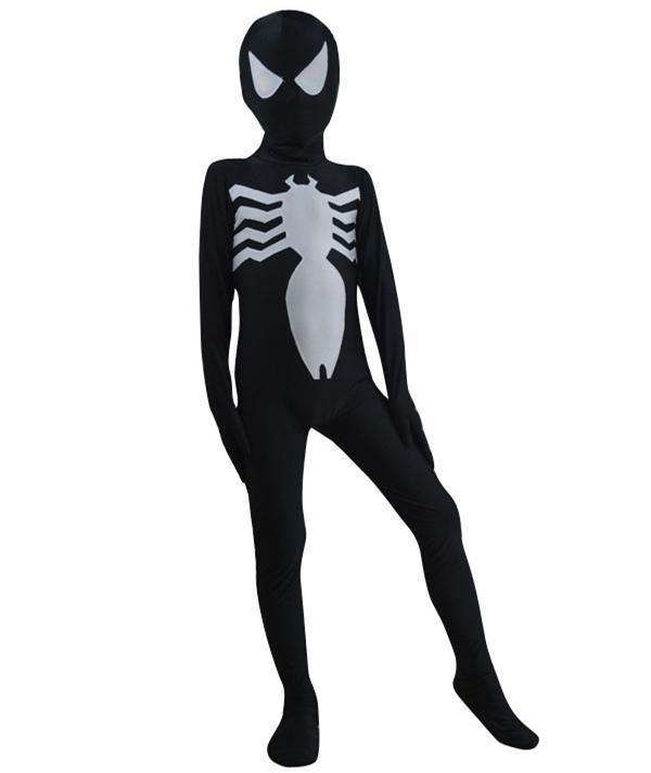 Venom Kid Adult Black Spider Halloween Cosplay Costume Spider Bodysuit