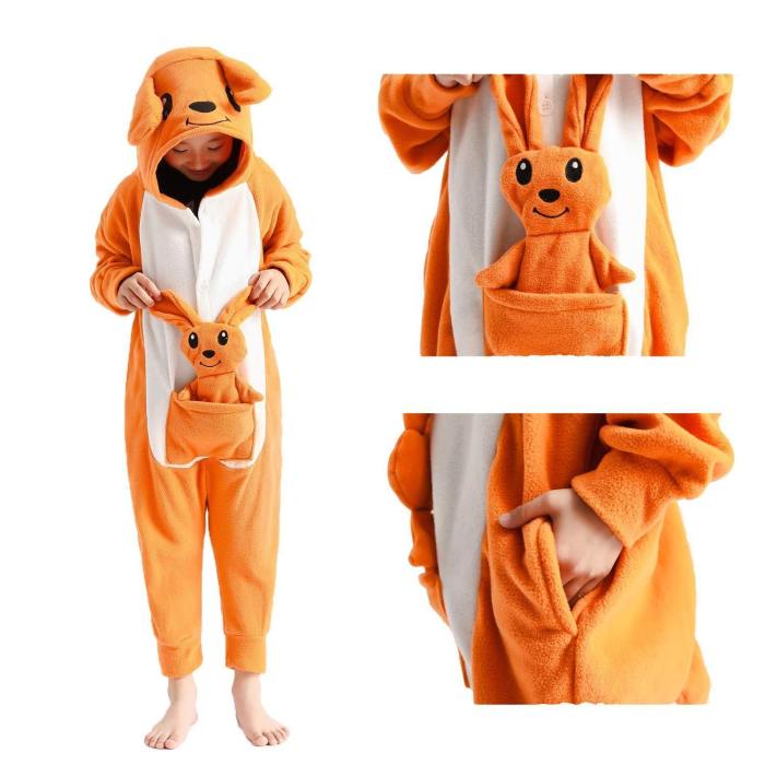 Kids Animal Onesie Kangaroo Pajamas For Boys And Girls