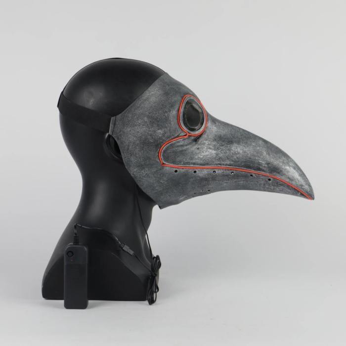 Steampunk Plague Bird Doctor Cosplay Mask Plague Doctor Masks Latex Led Funny Event Holiday Halloween Party Costume Props