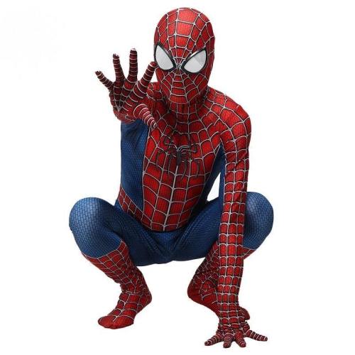 Kids Adult Classic Spiderman Costume 3D Spandex Spider Man Jumpsuits