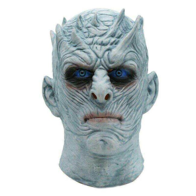 Movie Game Of Thrones Night King Mask Halloween Realistic Scary Cosplay Costume Latex Party Mask Adult Zombie Props