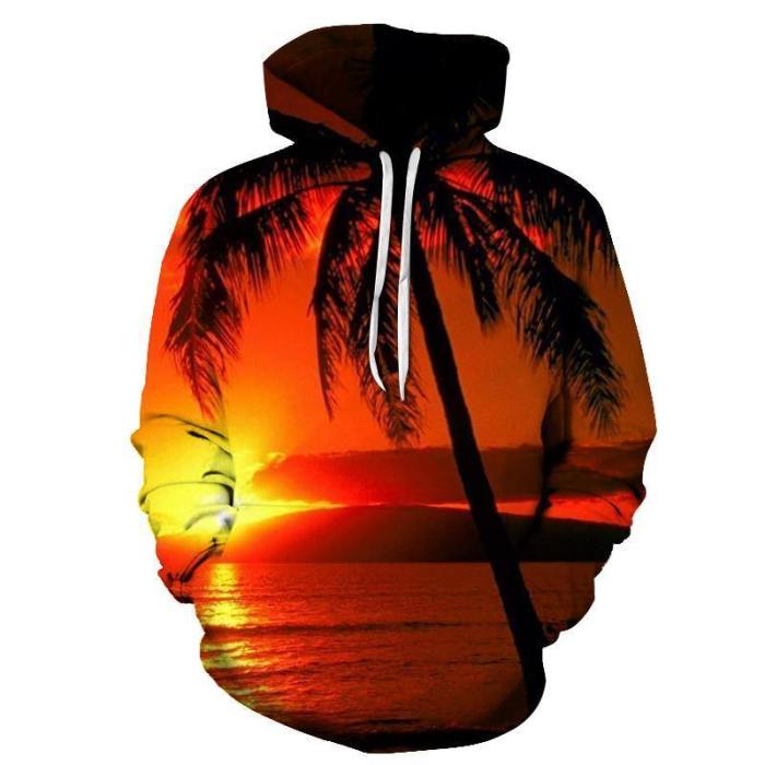 Sunset At Hawaii Beach 3D - Sweatshirt, Hoodie, Pullover