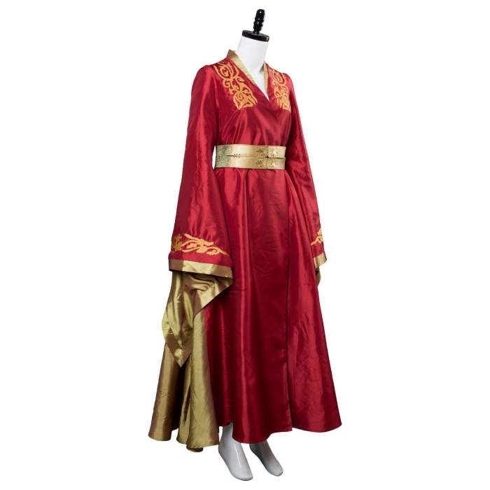 Game Of Thrones Cersei Lannister Red Luxury Dress Cosplay Costume