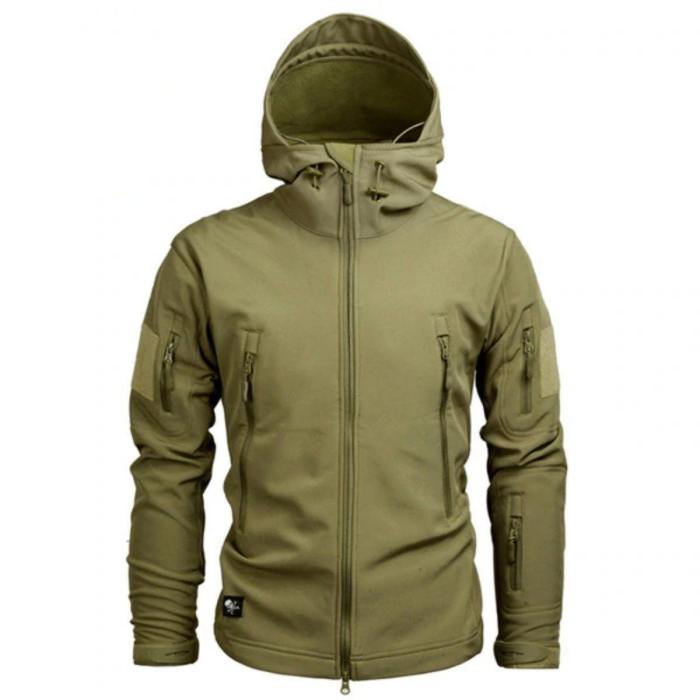 Military Tactical Plain Jacket With Hoodie Version 2