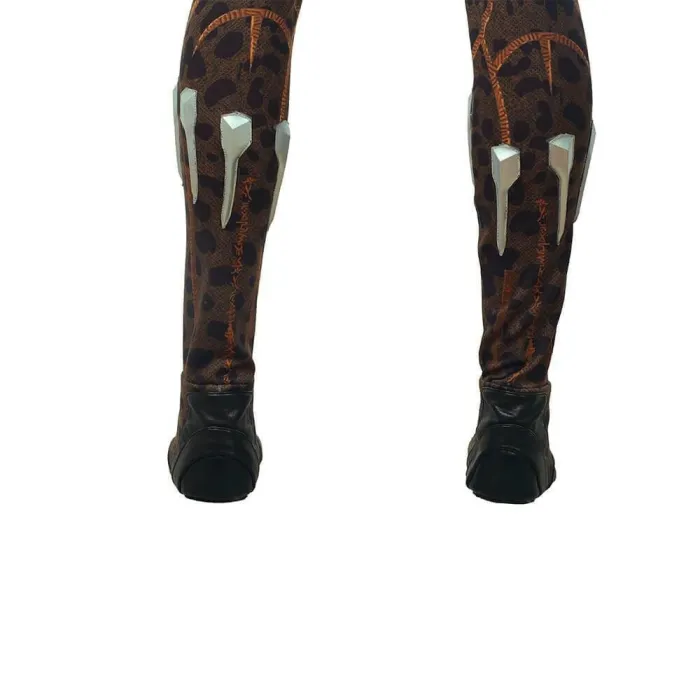 Black Panther Costume With Yellow Leopard Printing Halloween Cosplay Suit