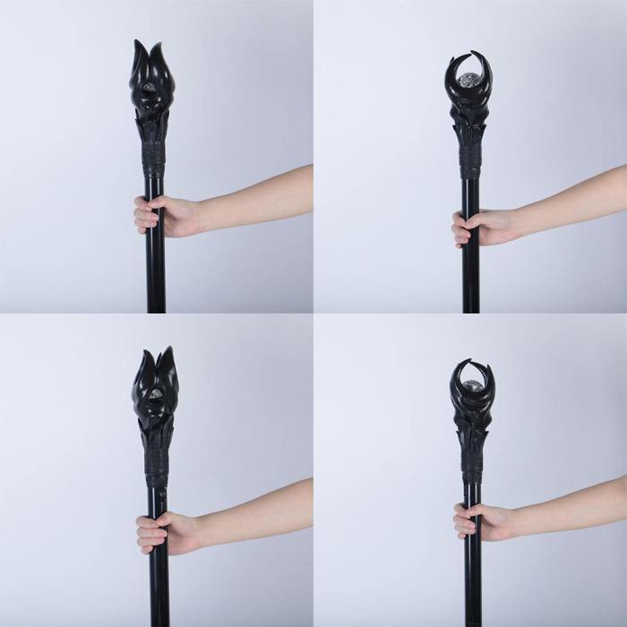 Maleficent 2 Mistress Of Evil Cosplay Led Wand Angelina Witch Cane Halloween Prop