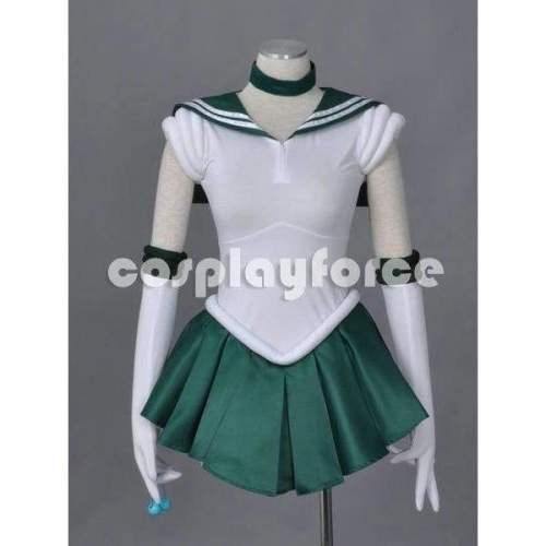 Sailor Moon Sailor Jupiter  Cosplay Costume With Two Headwears