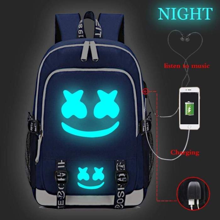 Usb Charging Marshmello Backpack