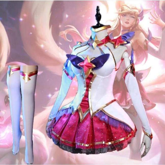 Lol League Of Legends Star Guardian Ahri Soraka Dress Outfit Cosplay Costume