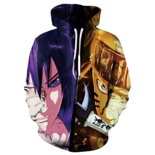 Naruto Hoodie - Sasukevs Naruto Pullover Hoodie