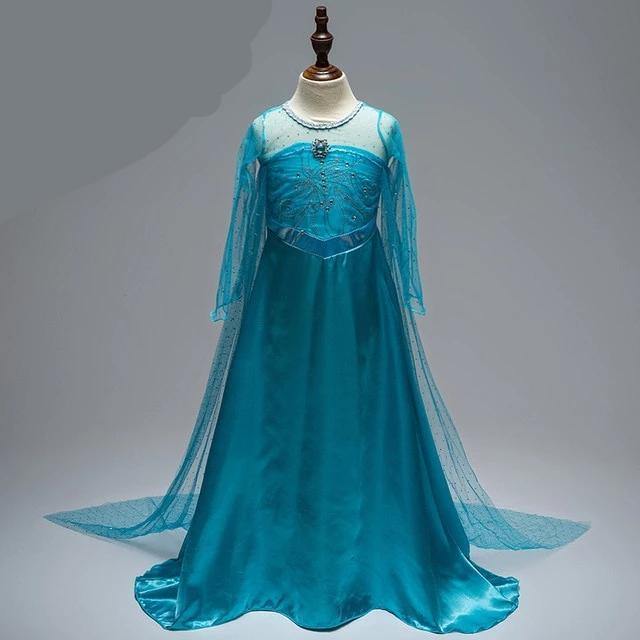 Frozen Dress Winter Girl Princess Anna Elsa Cute Girl Party Christmas  Halloween Costumes Cinderella Infantils Dresses