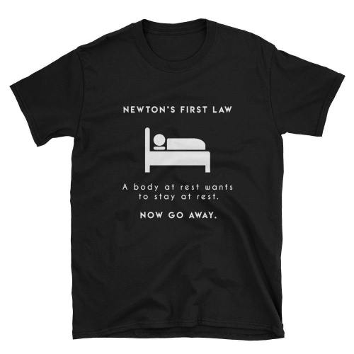  Ton'S First Law  Short-Sleeve Unisex T-Shirt (Black/Navy)