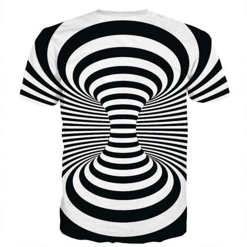 Black & White Hypnotic 3D T-Shirt V3