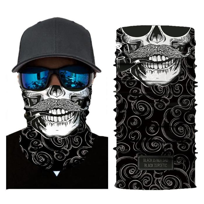 Seamless Skull Neck Gaiter Face Mask