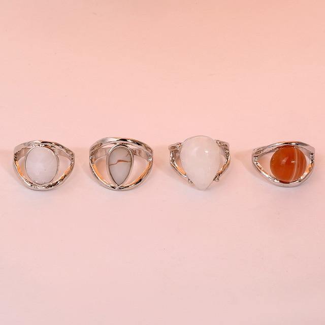Moonstone Ring Set