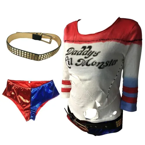 Suicide Squad Harley Quinn T Shirt Daddy Monster T-Shirt Joker Costumes