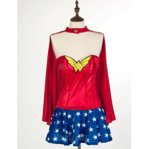 New Superwoman Outfit Role Playing Female Soldiers Serving Wonder Woman Cartoon Heroine Cosplay Dress Clothes Games