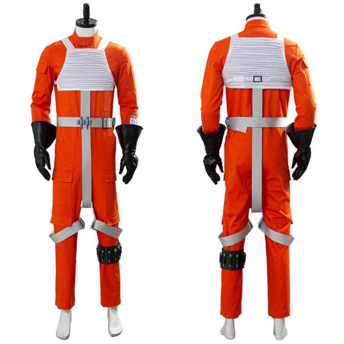 Star Wars X-Wing Rebel Uniform Outfit Pilot Jumpsuit Cosplay Costume