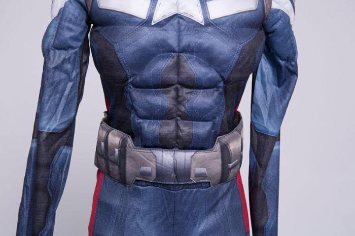Superhero Kids Boys Soldier Captain America Cosplay Costume Jumpsuits