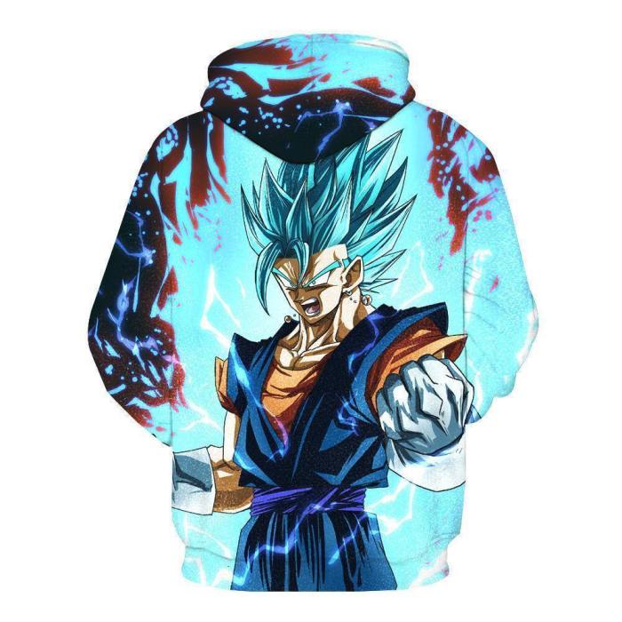 Dragon Ball Z Vegito Blue Awesome Graphic Pullover Hoodie Csos025