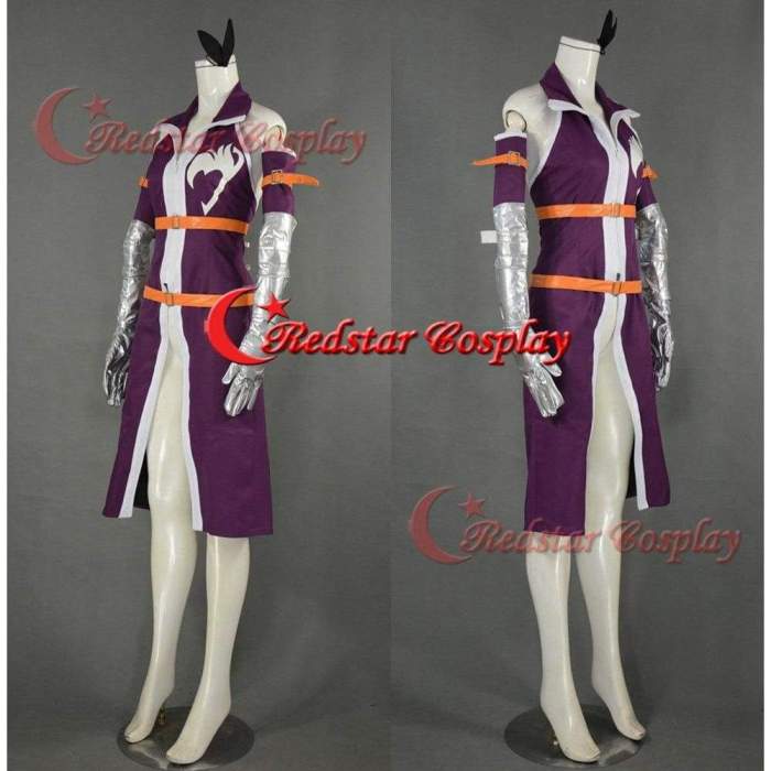 Erza Scarlet Cosplay (Purple) From Fairy Tail  - Costume Made In Any Size
