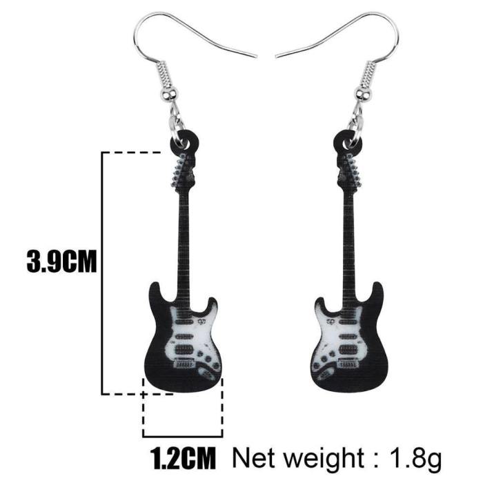Rocking Electric Guitar Dangling Earrings