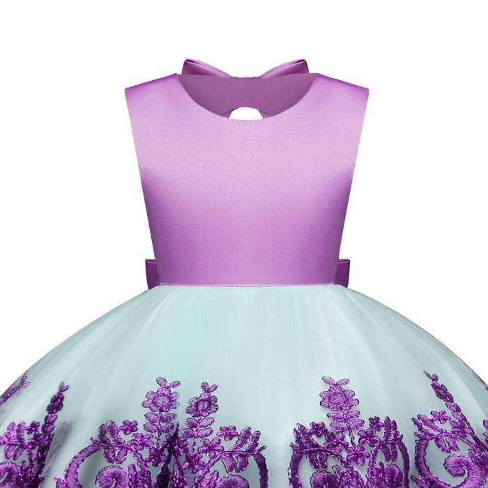 Flower Girl Dresses Formal Toddler Kids Lace Princess Party Holiday Wedding Bridesmaid