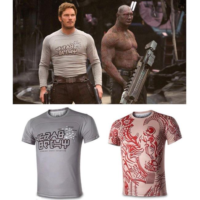 Guardians Of The Galaxy Star Lord Drax Cosplay Short Sleeve T-Shirts
