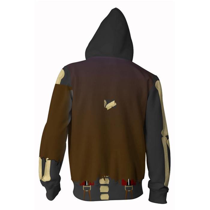 Unisex Hector Hoodies Coco Zip Up 3D Print Jacket Sweatshirt