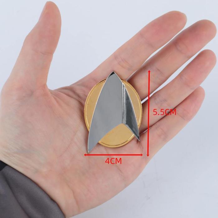 Star Trek Picard Combadge Rank Pips Brooch Command Science Engineering Pin Badge Halloween Cosplay Accessories