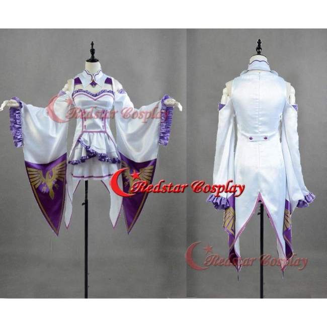 Re:Life In A Different World From Zero Emilia Elf Cosplay Costume Dress Any Size