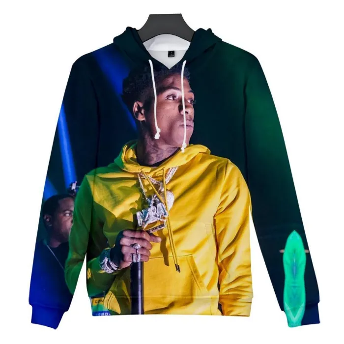Blueface Unisex Hoodie 3D Printed Hooded Pullover Sweatshirt